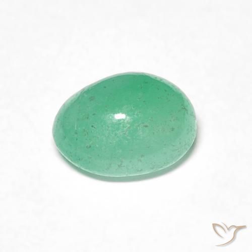 Esmeralda Samambaia verde Natural 0.81ct, oval, Translúcido