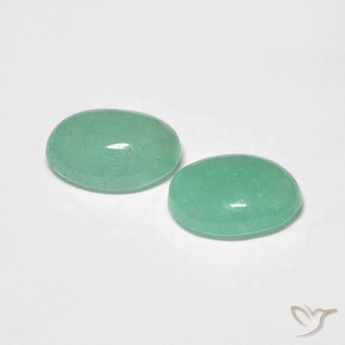Pedras preciosas de Esmeralda verde pistache natural de 1.01 ct, oval, Translúcido