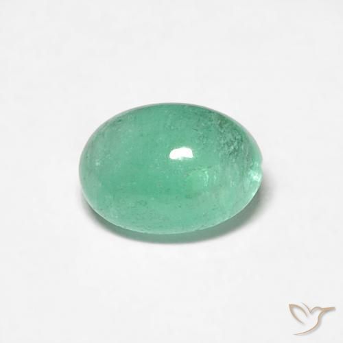 0.53ct Natural Verde claro Esmeralda, oval, Translúcido