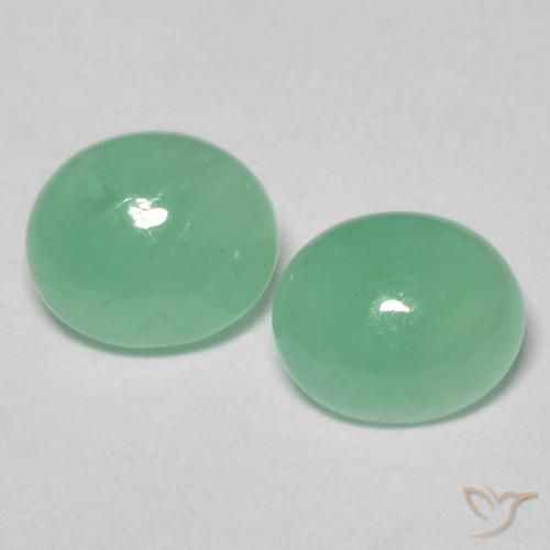 1.11ctw Natural Verde claro Esmeralda, oval, Translúcido