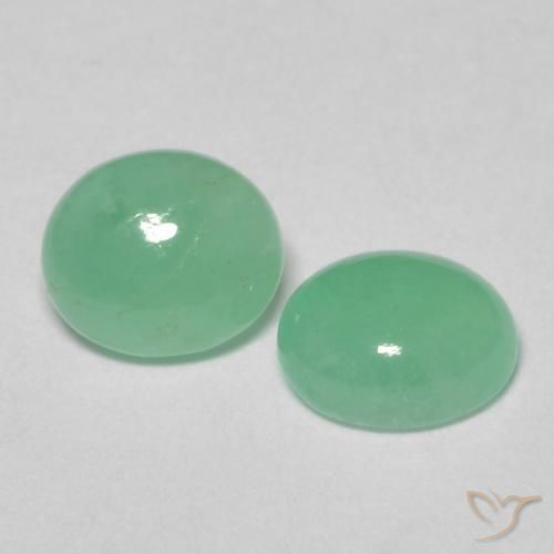 Pedras preciosas de Esmeralda Verde claro natural de 1.11 ct, oval, Translúcido