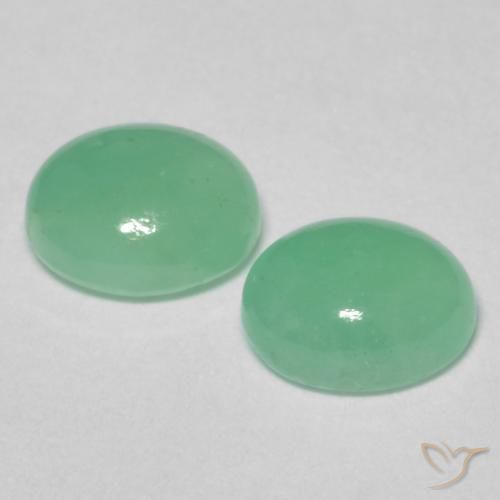 Pedras preciosas de Esmeralda Verde claro natural de 1.11 ct, oval, Translúcido