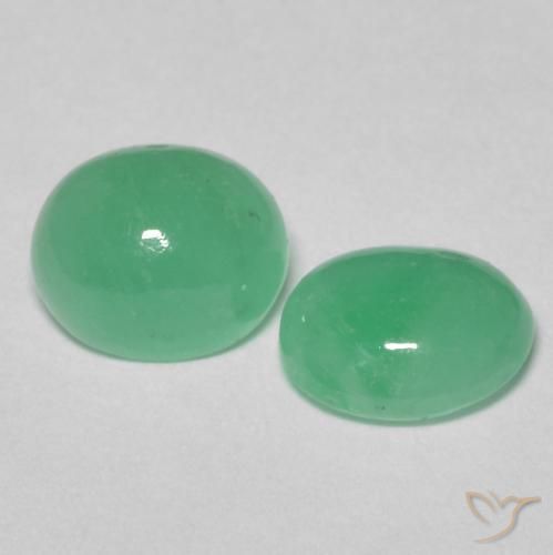 Pedras preciosas de Esmeralda verde pistache natural de 1.22 ct, oval, Translúcido