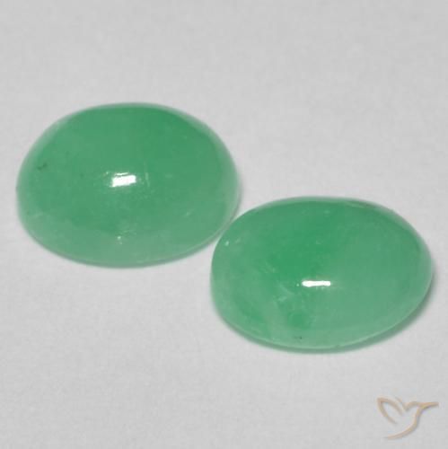 Pedras preciosas de Esmeralda verde pistache natural de 1.22 ct, oval, Translúcido