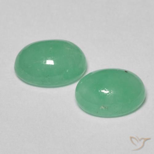 Pedras preciosas de Esmeralda Verde claro natural de 1.79 ct, oval, Translúcido