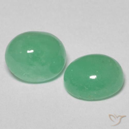Pedras preciosas de Esmeralda verde pistache natural de 1.64 ct, oval, Translúcido