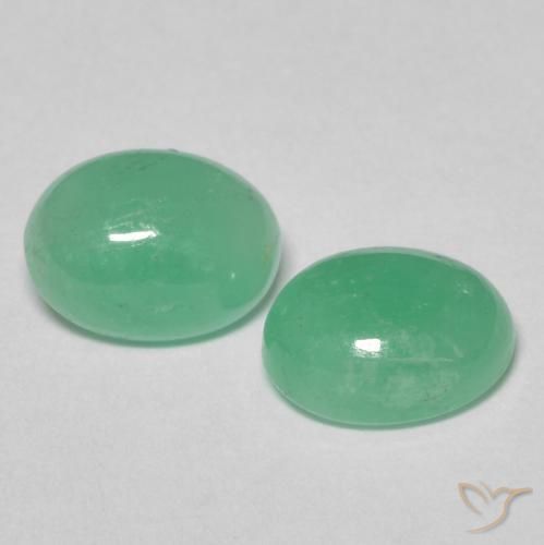 Pedras preciosas de Esmeralda verde pistache natural de 1.71 ct, oval, Translúcido