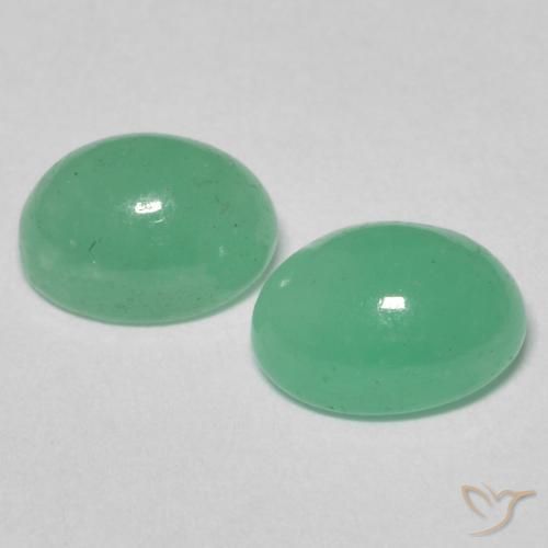 Pedras preciosas de Esmeralda Verde claro natural de 1.89 ct, oval, Translúcido
