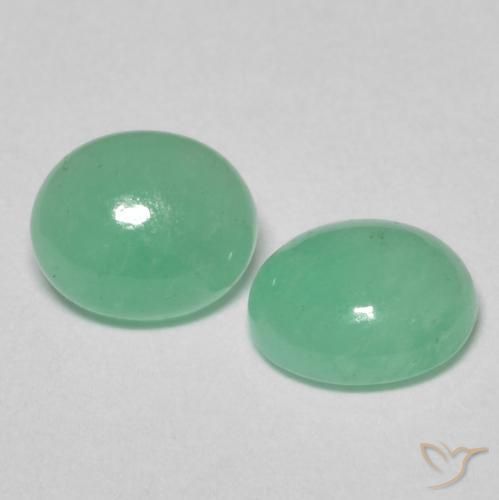 Pedras preciosas de Esmeralda Verde claro natural de 1.31 ct, oval, Translúcido