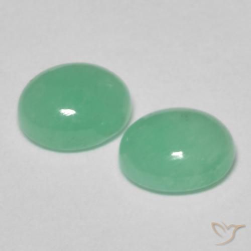 Pedras preciosas de Esmeralda Verde claro natural de 1.31 ct, oval, Translúcido