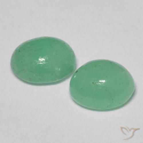 Pedras preciosas de Esmeralda verde pistache natural de 1.14 ct, oval, Translúcido