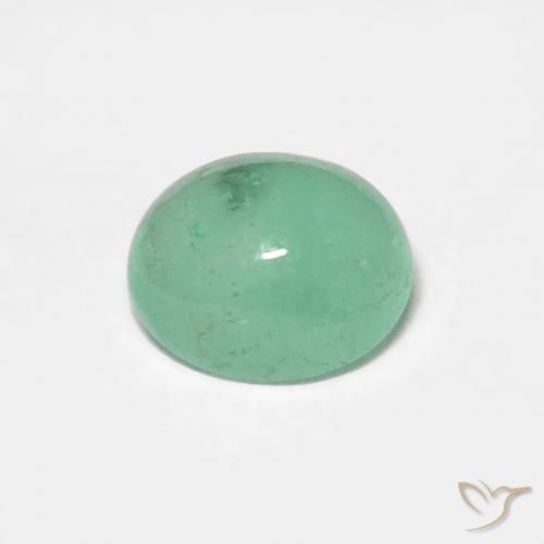 0.45ct Natural Verde claro Esmeralda, oval, Translúcido