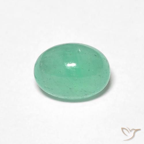 0.80ct Natural Verde claro Esmeralda, oval, Translúcido