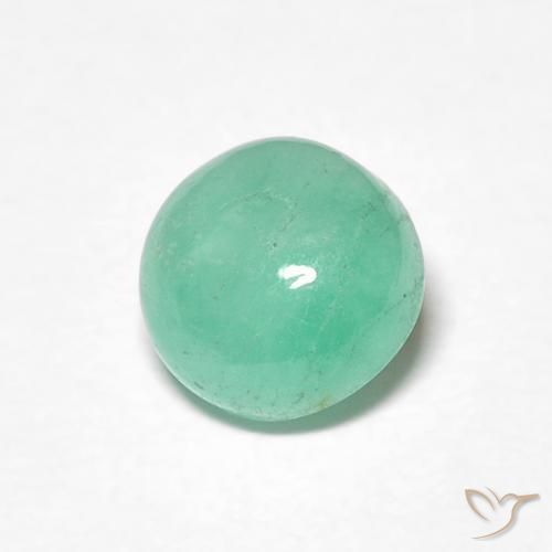 Esmeralda Verde claro Natural 1.04ct, Redondo, Translúcido