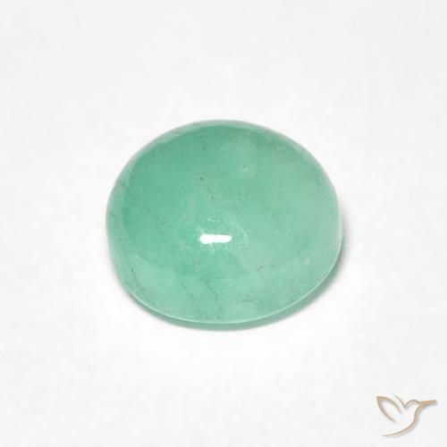 Esmeralda Verde claro Natural 1.04ct, Redondo, Translúcido
