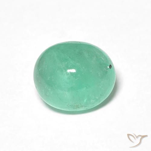 0.88ct Natural Verde claro Esmeralda, oval, Translúcido