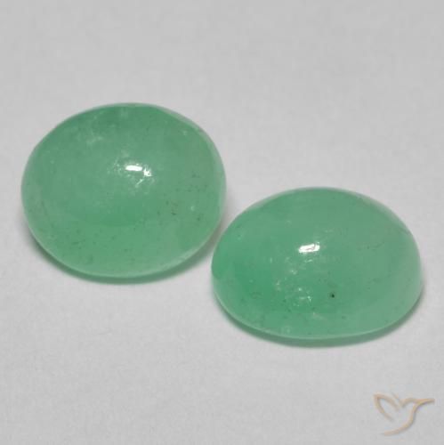 Pedras preciosas de Esmeralda verde pistache natural de 1.92 ct, oval, Translúcido