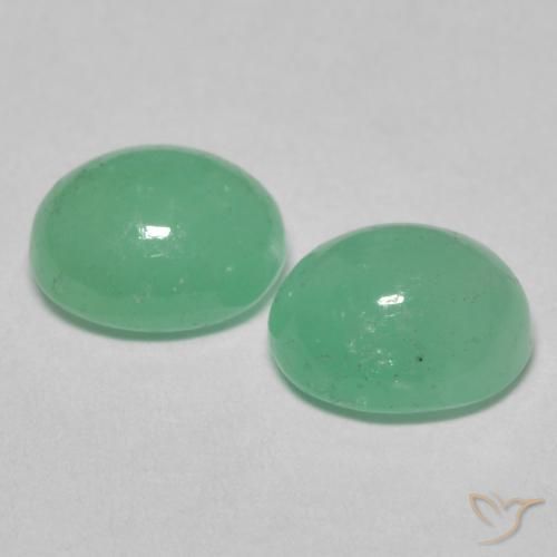 Pedras preciosas de Esmeralda verde pistache natural de 1.92 ct, oval, Translúcido