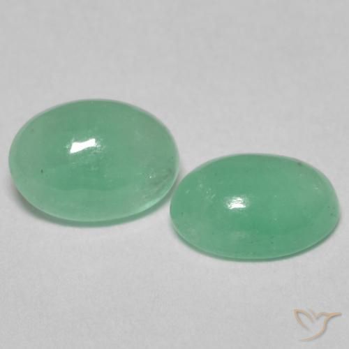 Pedras preciosas de Esmeralda verde pistache natural de 0.95 ct, oval, Translúcido