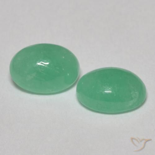 Pedras preciosas de Esmeralda Luz verde natural de 1.28 ct, oval, Translúcido