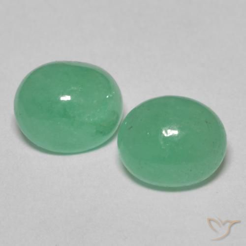 1.59ctw Natural Luz verde Esmeralda, oval, Translúcido