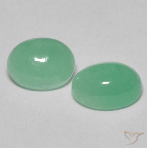 Pedras preciosas de Esmeralda verde pistache natural de 1.73 ct, oval, Translúcido