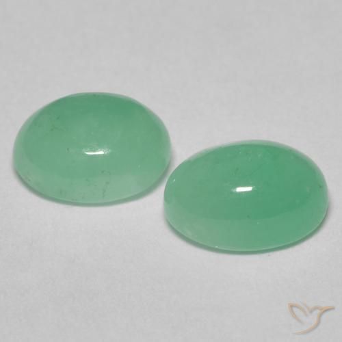 Pedras preciosas de Esmeralda verde pistache natural de 1.73 ct, oval, Translúcido