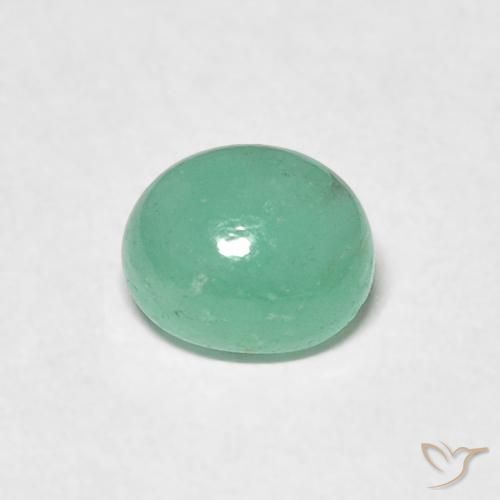 0.55ct Natural Verde médio Esmeralda, oval, Translúcido