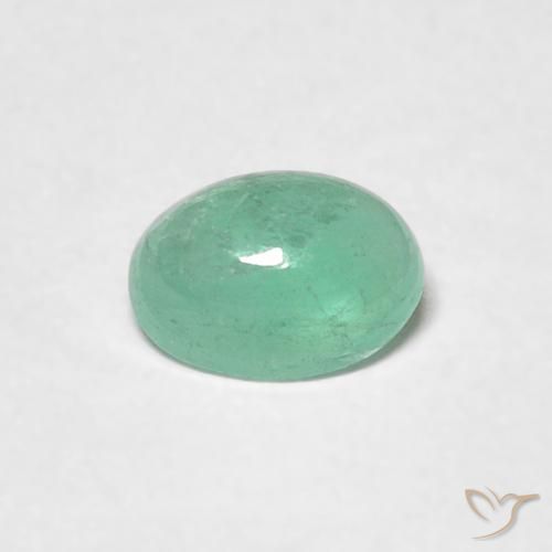 0.48ct Natural Samambaia verde Esmeralda, oval, Translúcido