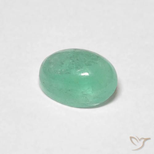 Esmeralda Samambaia verde Natural 0.48ct, oval, Translúcido