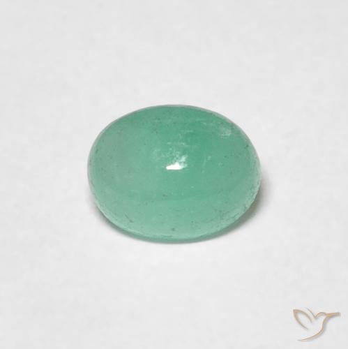 0.50ct Natural Samambaia verde Esmeralda, oval, Translúcido