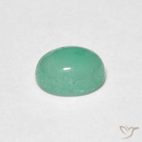 Esmeralda Samambaia verde Natural 0.50ct, oval, Translúcido