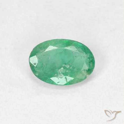0.42ct Natural Verde médio Esmeralda, oval, SI