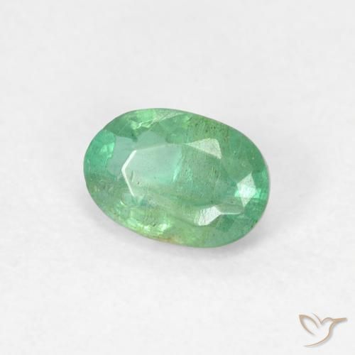 Esmeralda Luz verde Natural 0.57ct, Corte Oval, VS-SI