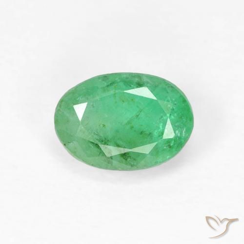 0.58ct Natural Verde claro Esmeralda, oval, SI