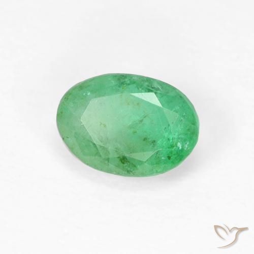 Esmeralda Verde claro Natural 0.58ct, oval, SI