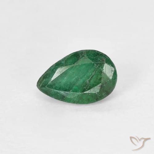 0.36ct Natural Verde médio Esmeralda, Formato de pêra, SI