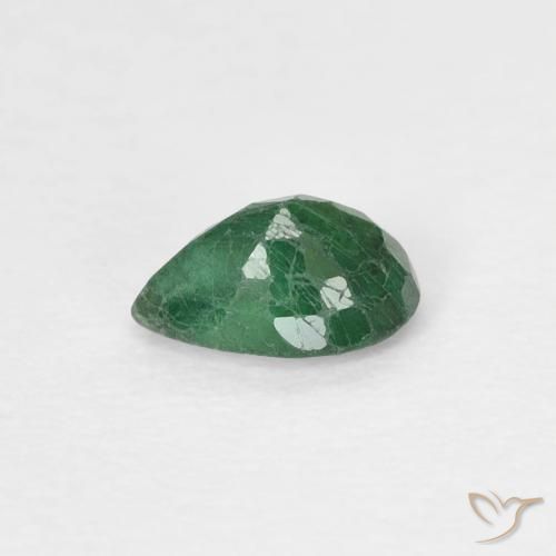 Esmeralda Verde médio Natural 0.36ct, Formato de pêra, SI