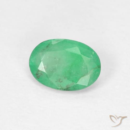 Esmeralda Jade verde Natural 0.38ct, oval, SI