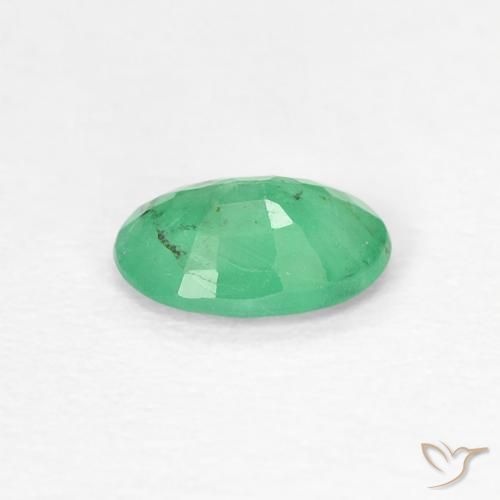 Esmeralda Jade verde Natural 0.38ct, oval, SI