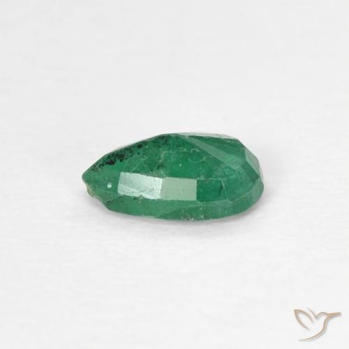 Esmeralda Verde médio Natural 0.33ct, Formato de pêra, SI