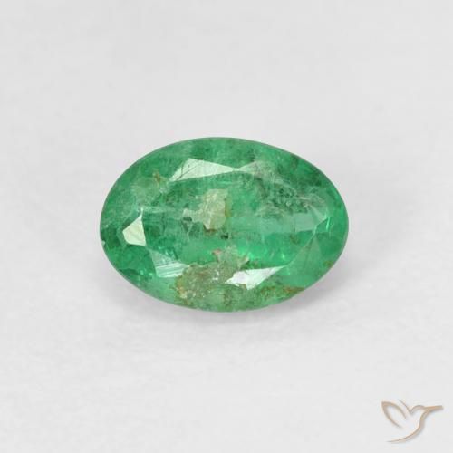 0.57ct Natural trevo verde Esmeralda, oval, SI