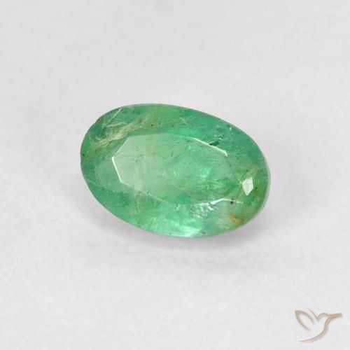 Esmeralda verde pistache Natural 0.55ct, oval, SI