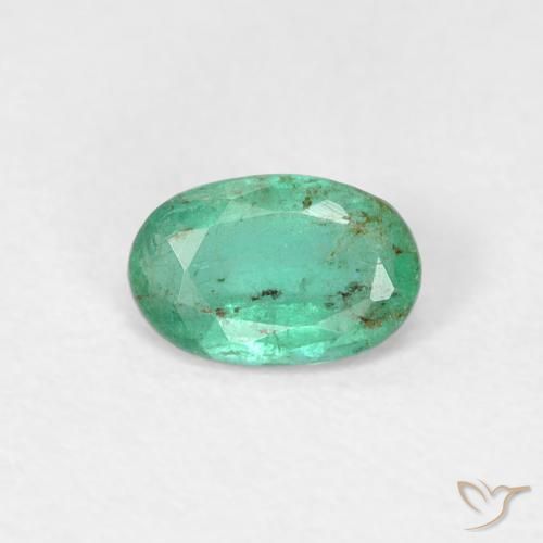 0.38ct Natural Verde médio Esmeralda, oval, SI