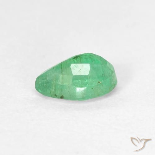Esmeralda Verde claro fresco Natural 0.45ct, Formato de pêra, SI