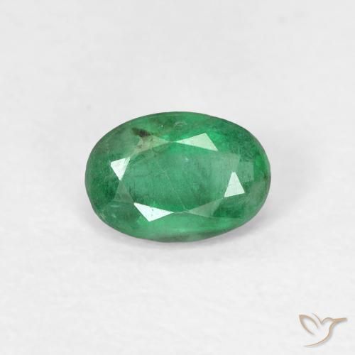0.43ct Natural Verde claro médio Esmeralda, oval, SI