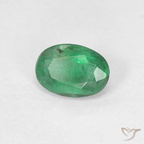 Esmeralda Verde claro médio Natural 0.43ct, oval, SI
