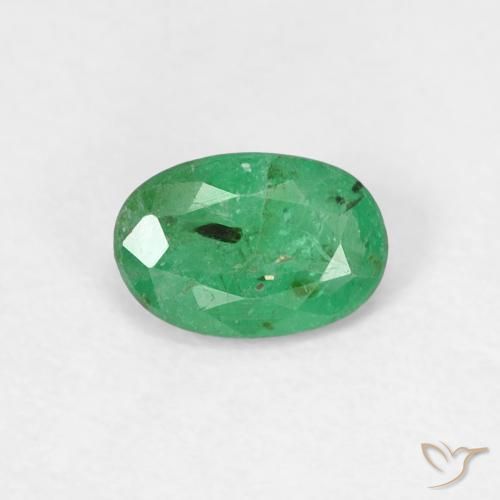 0.45ct Natural Verde claro médio Esmeralda, oval, SI