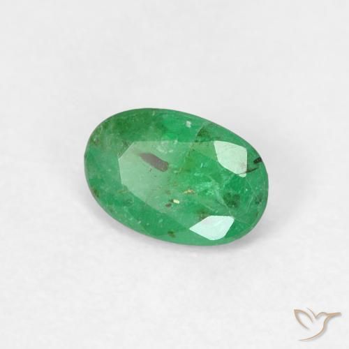 Esmeralda Verde claro médio Natural 0.45ct, oval, SI