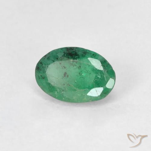 Esmeralda Verde claro médio Natural 0.48ct, oval, SI